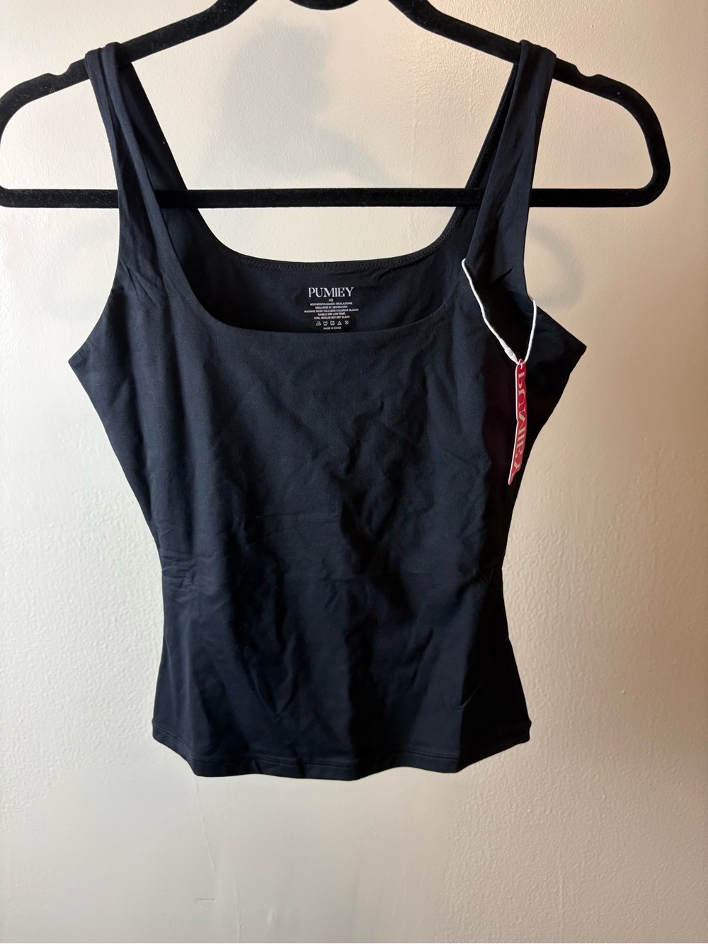 PUMIEY Black Spandex black tank top XS